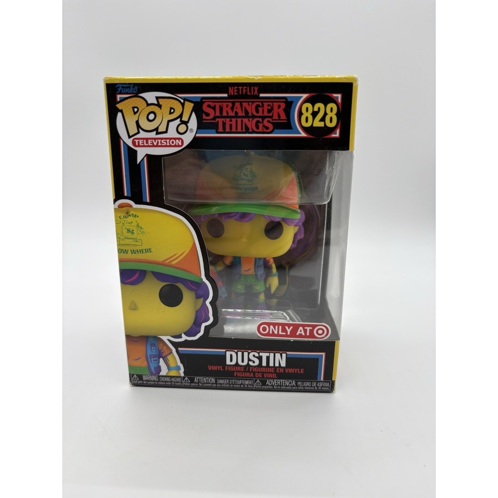 Funko Pop! Dustin #828 Stranger Things Target Exclusive Blacklight